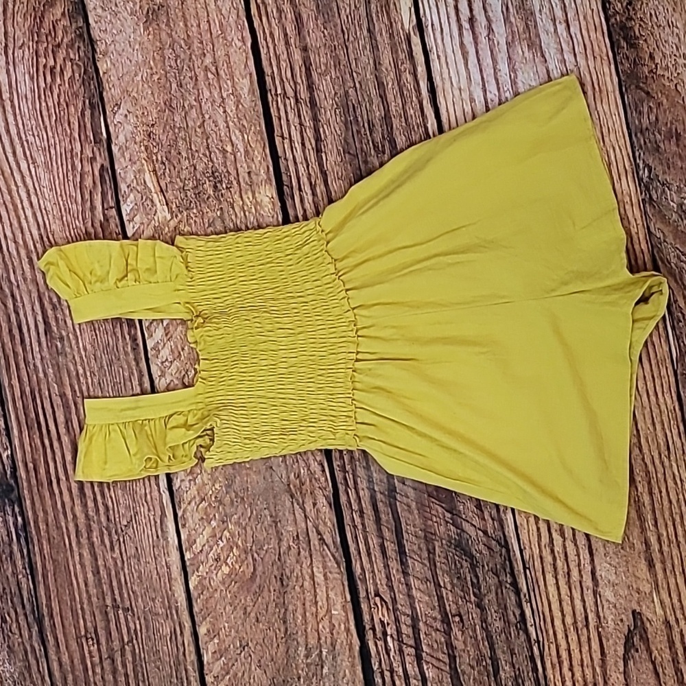 ASOS smocked ruffle linen romper